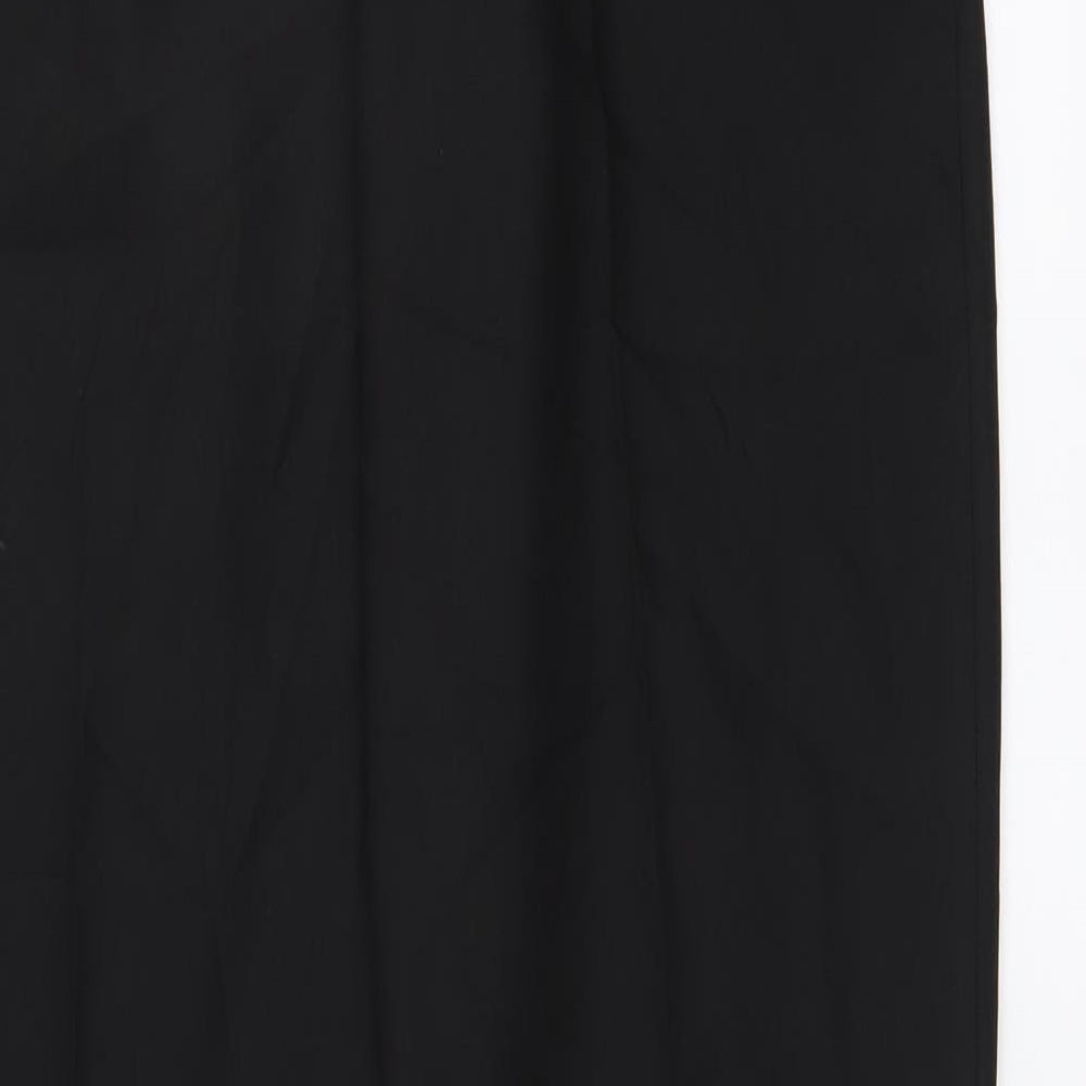 Per Una Womens Black Polyester Trousers Size 10 L28 in Regular Zip
