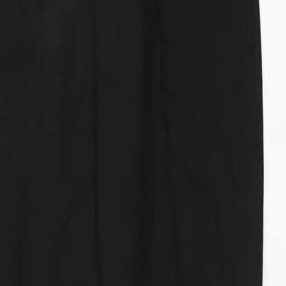 Per Una Womens Black Polyester Trousers Size 10 L28 in Regular Zip