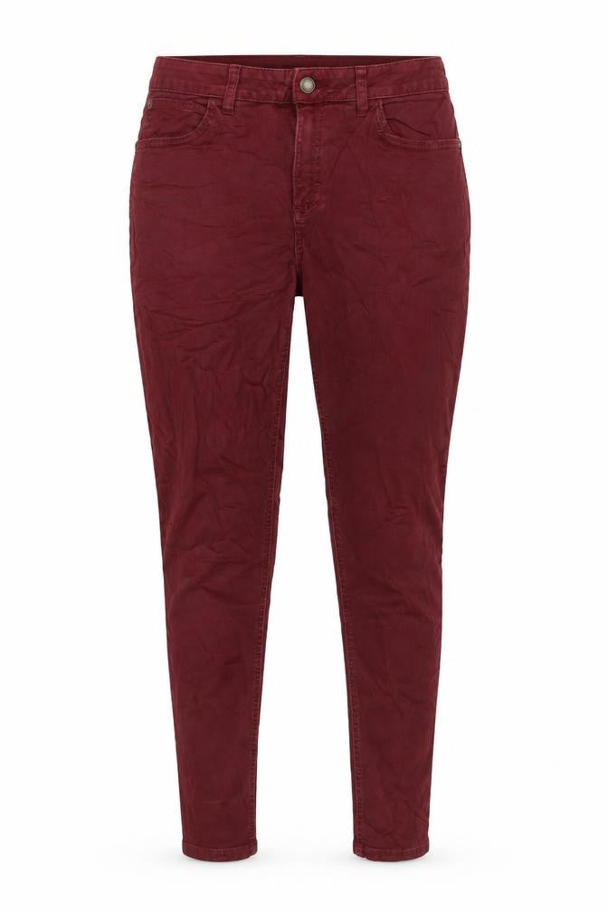 Marks & Spencer Womens Red Cotton Skinny Jeans Size 12 L27 in Regular Button