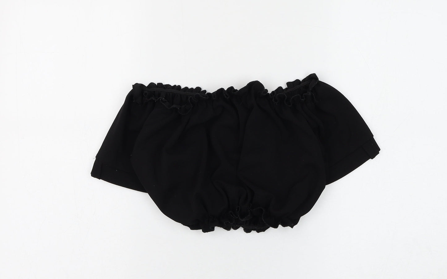Cameo Rose Womens Black Polyester Cropped Blouse Size 12 Off the Shoulder