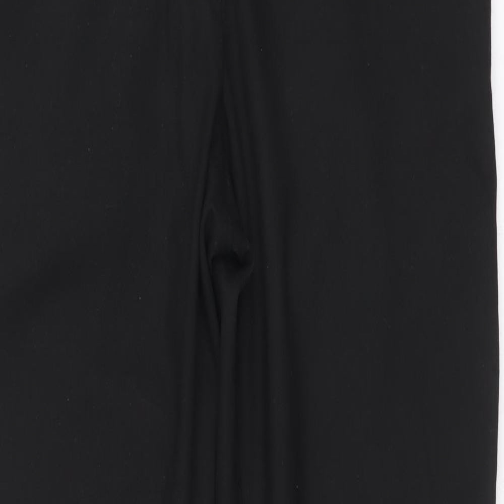 H&M Womens Black Polyester Carrot Trousers Size 36 L28 in Regular Zip