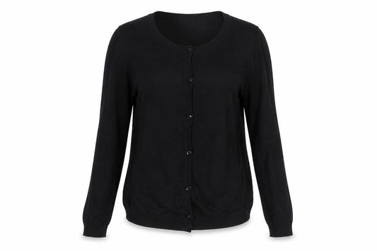 Dorothy Perkins Womens Black Viscose Basic Button-Up Size 10 Round Neck