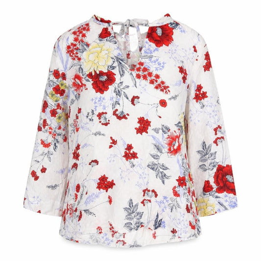 Marks and Spencer Womens Multicoloured Floral Viscose Basic Blouse Size 12 V-Neck