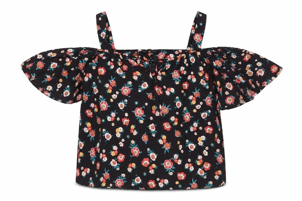 Dororthy Perkins Womens Multicoloured Floral Polyester Basic Blouse Size 12 Off the Shoulder