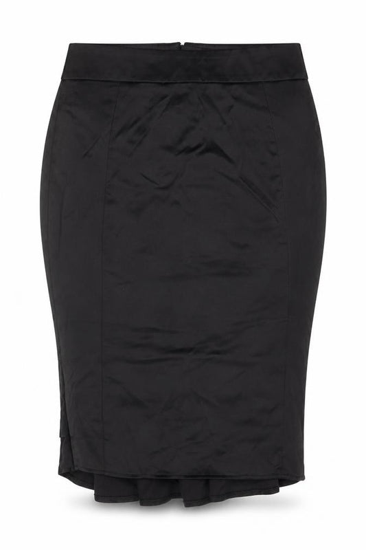 Topshop Womens Black Polyester Straight & Pencil Skirt Size 10 Zip