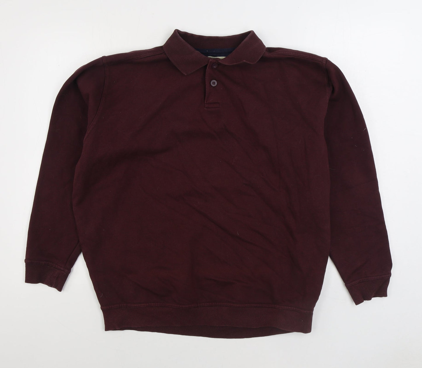 EWM Mens Purple Cotton Pullover Sweatshirt Size L