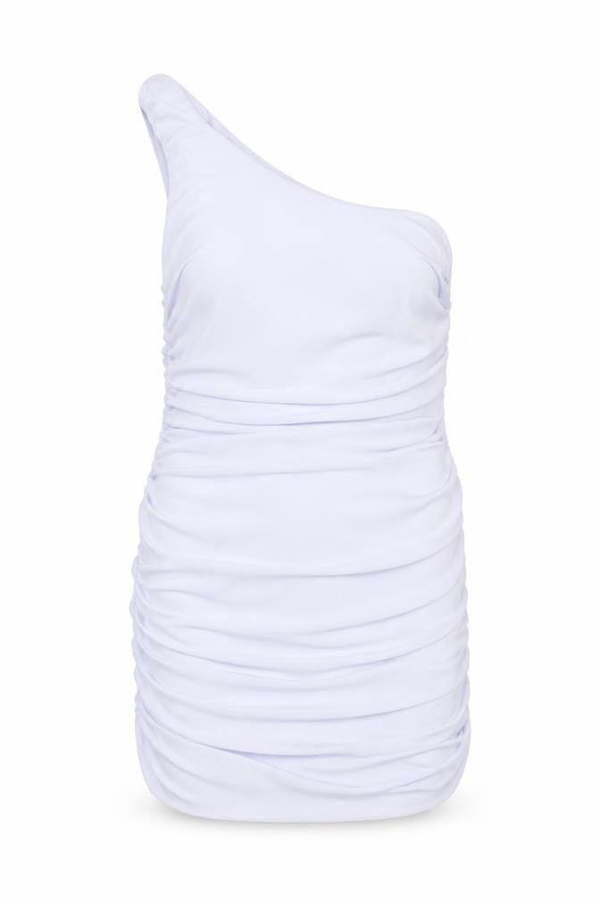 Missguided Womens Purple Polyester Mini Size 8 One Shoulder Pullover