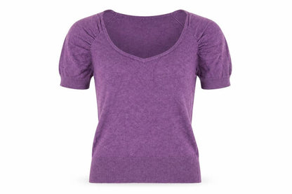 Warehouse Womens Purple Round Neck Viscose Pullover Jumper Size 10