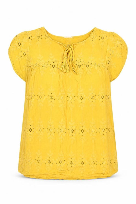 Matalan Womens Yellow Viscose Basic T-Shirt Size 10 Boat Neck