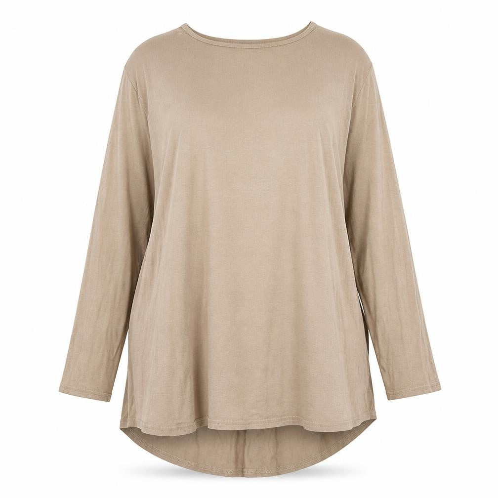 B.YOU Womens Brown Viscose A-Line Size 16 Boat Neck Pullover