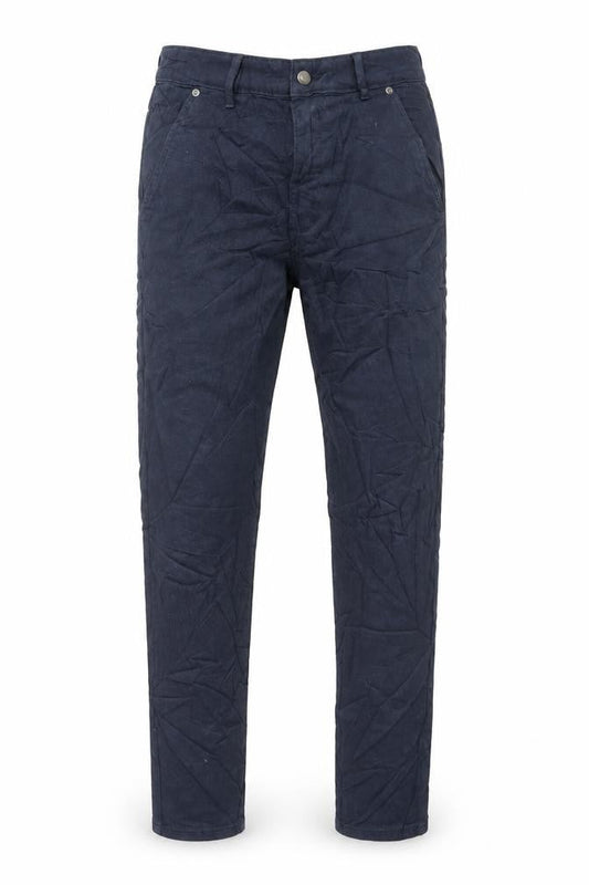 Marks & Spencer Mens Blue Cotton Tapered Jeans Size 30 in L31 in Regular Button