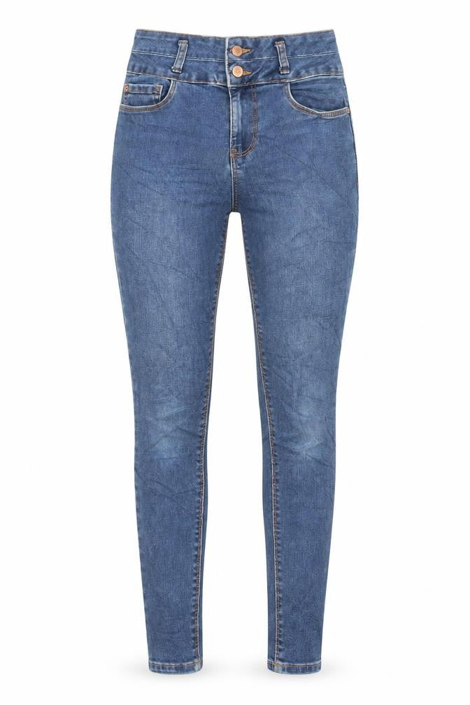New Look Womens Blue Cotton Skinny Jeans Size 6 L27 in Regular Button