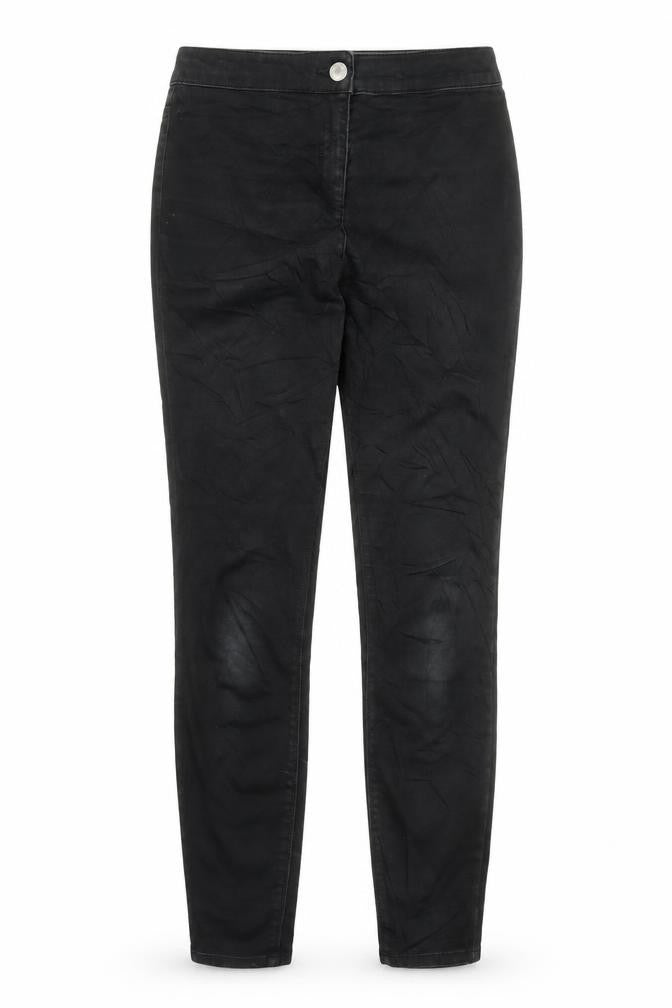 Papaya Womens Black Cotton Skinny Jeans Size 10 L28 in Regular Button
