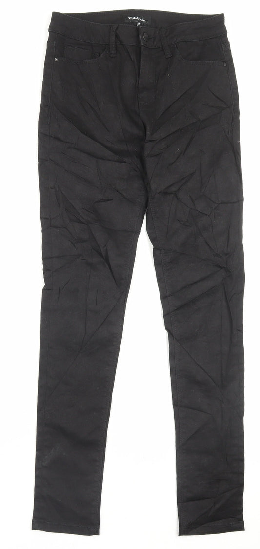 Ware Denim Womens Black Cotton Skinny Jeans Size 10 L29 in Regular Button