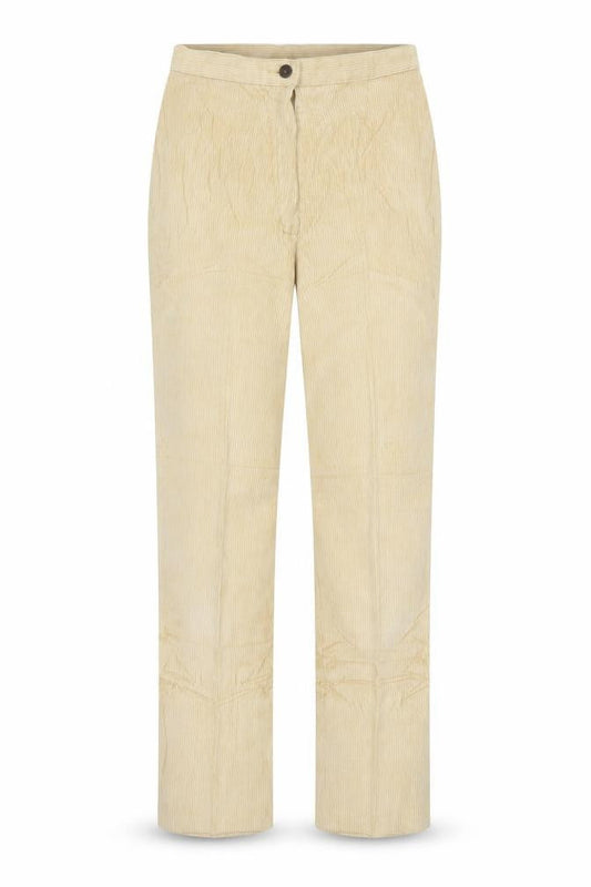Preworn Womens Yellow Polyester Trousers Size 12 L28 in Regular Button