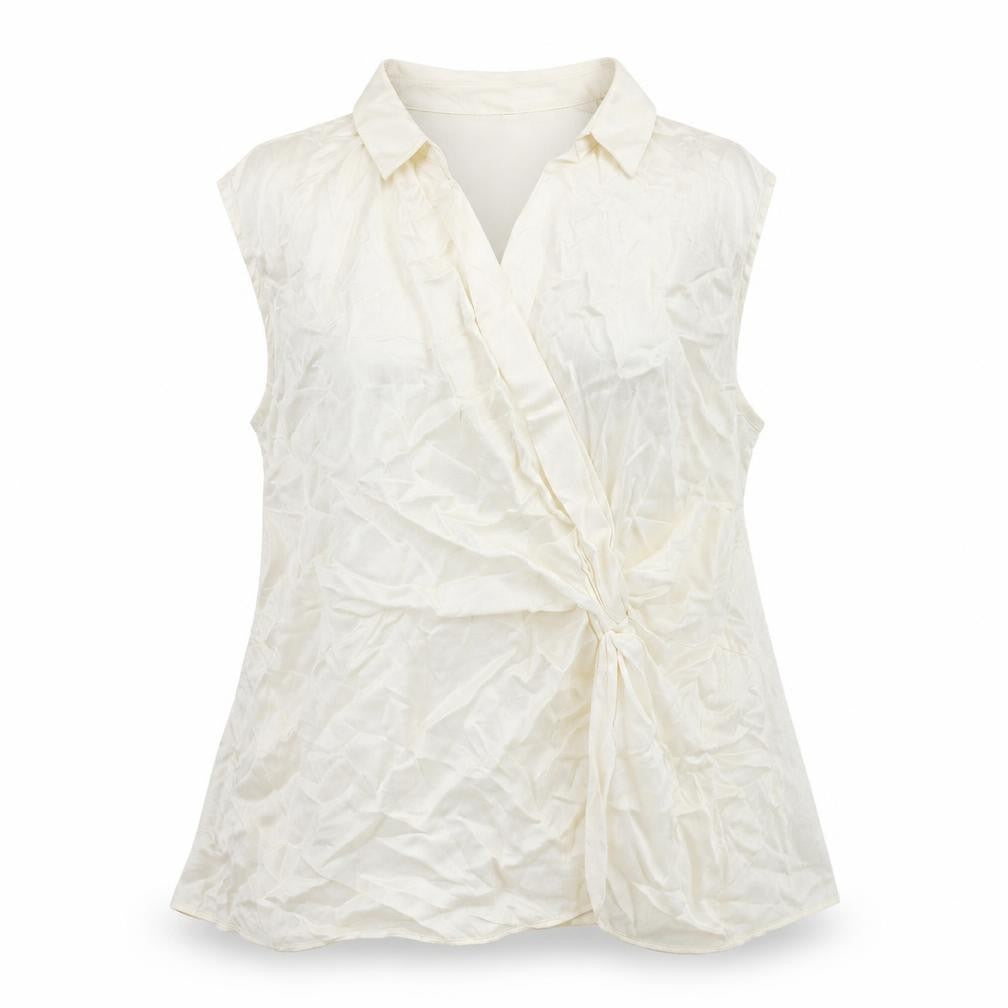 NEXT Womens Ivory Viscose Basic Blouse Size 20 V-Neck