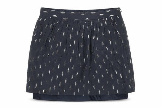 Club Monaco Womens Grey Geometric Cotton Mini Skirt Size S Zip