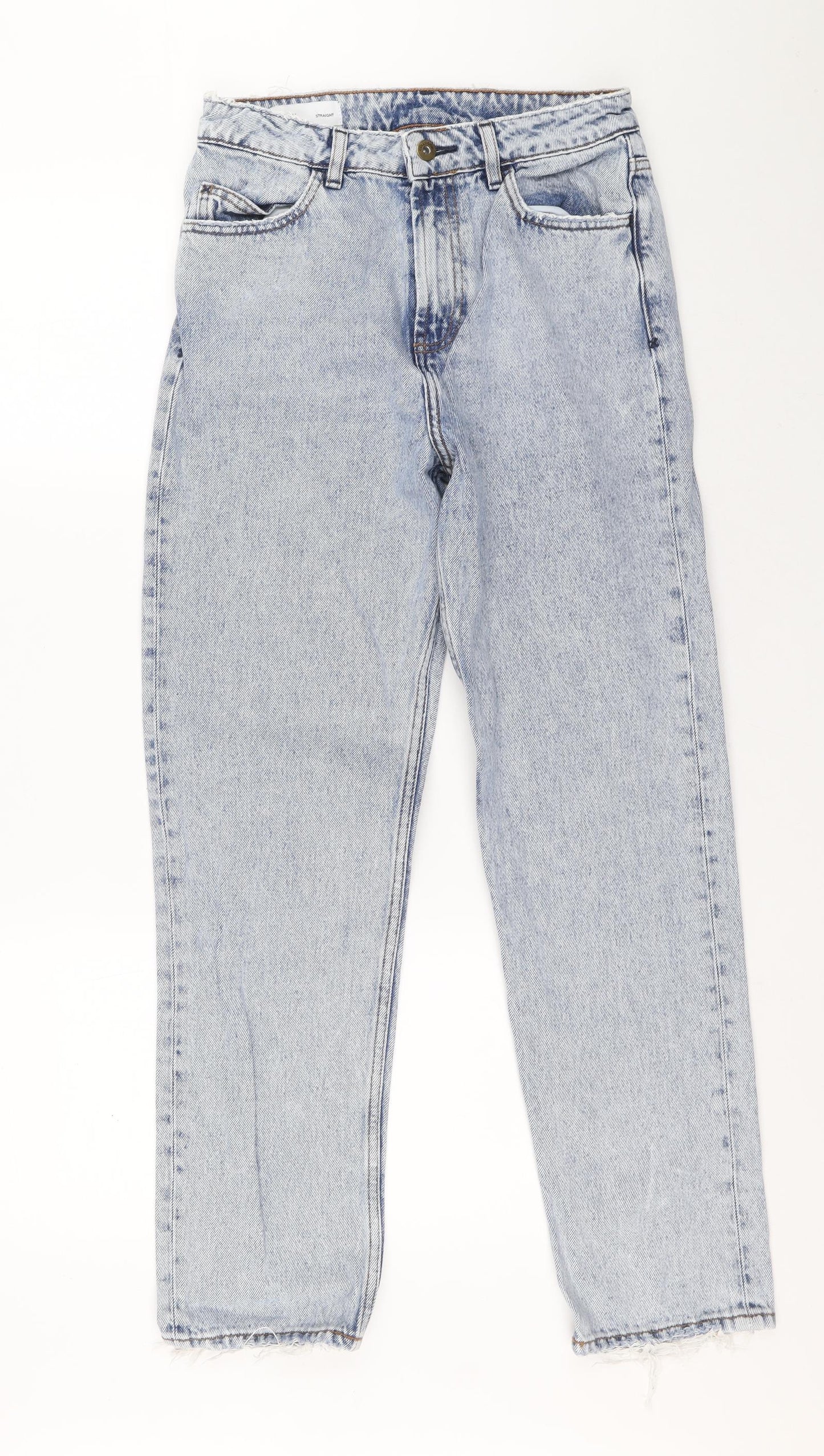 COLLUSION Womens Blue Cotton Skinny Jeans Size 28 in L26 in Regular Zip