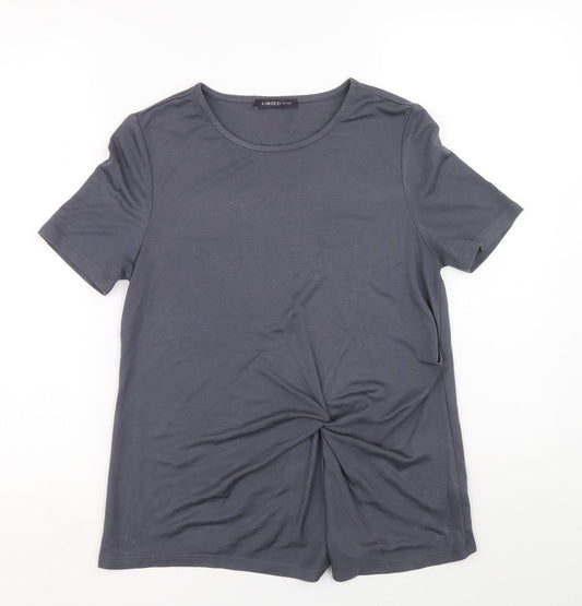 Marks and Spencer Womens Grey Modal Tunic T-Shirt Size 10 Round Neck