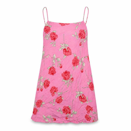 Motel Rocks Womens Pink Floral Viscose Slip Dress Size XS Round Neck Pullover