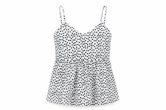 SheIn Womens White Floral Polyester Camisole Tank Size S V-Neck