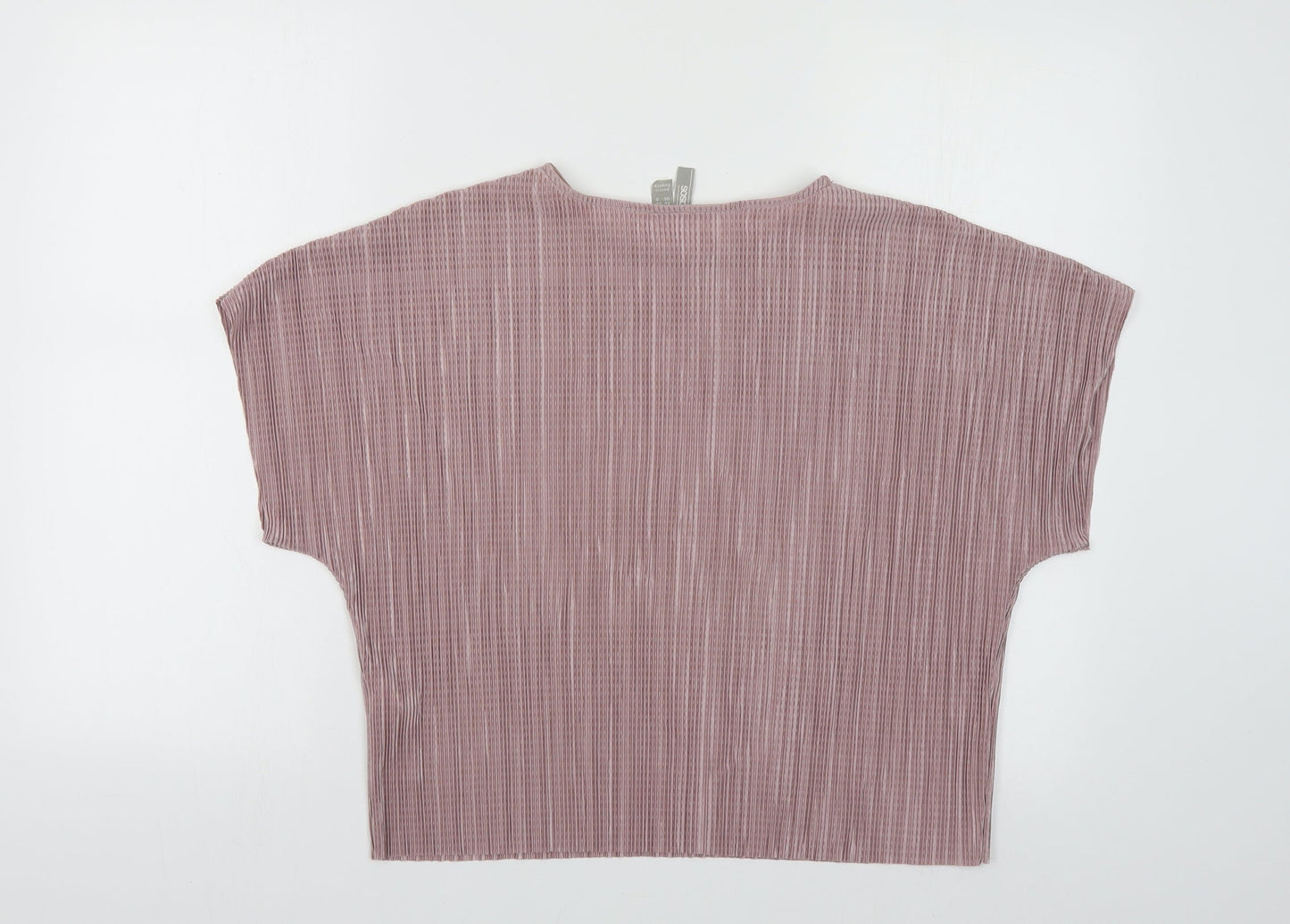 ASOS Womens Pink Polyester Basic Blouse Size 4 Round Neck