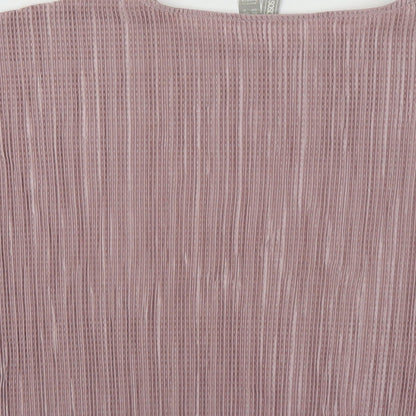ASOS Womens Pink Polyester Basic Blouse Size 4 Round Neck