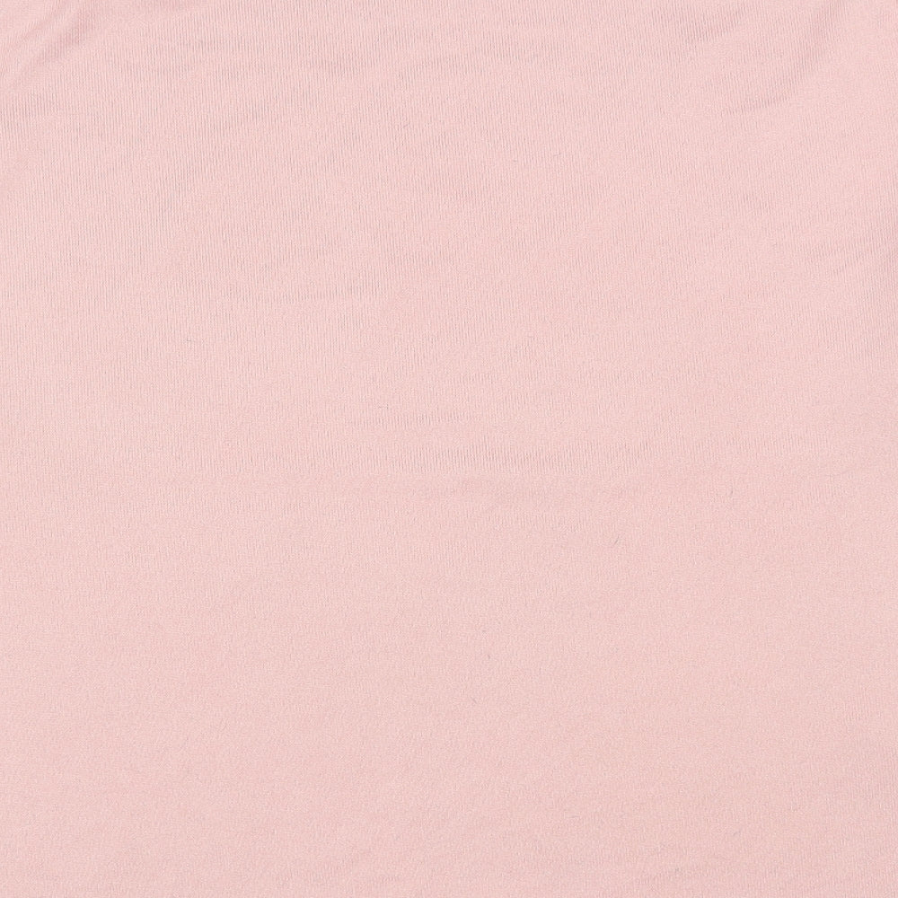 Uniqulo Womens Pink High Neck Polyester Pullover Jumper Size S