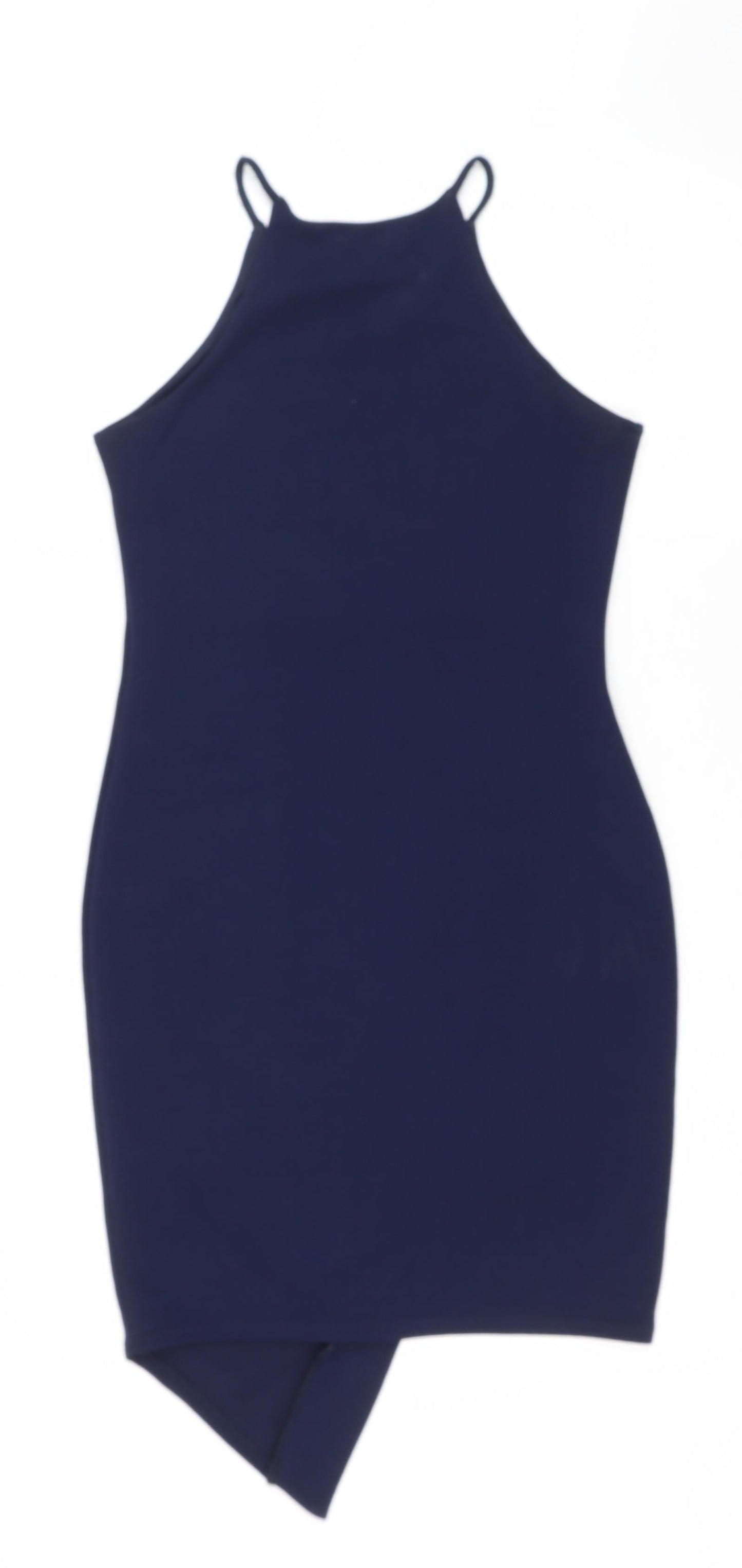 River Island Womens Blue Polyester Sheath Size 8 Round Neck Pullover