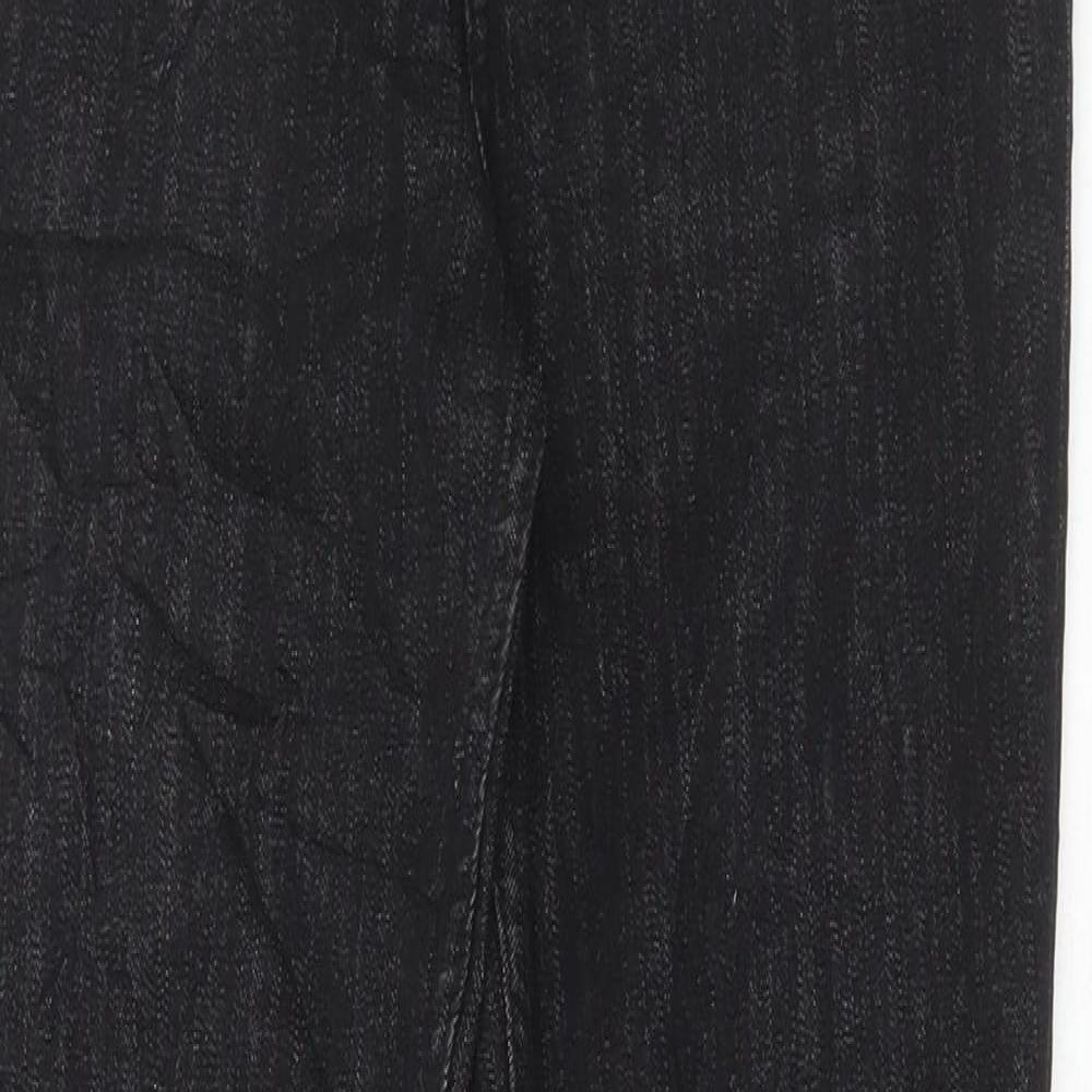 Marks and Spencer Womens Black Cotton Skinny Jeans Size 10 L30 in Regular Button