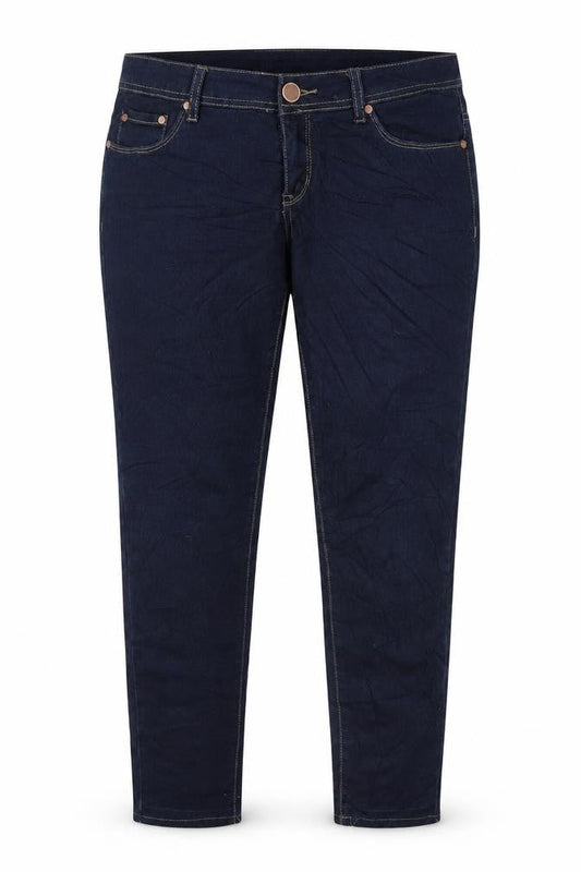 Denim & Co. Womens Blue Cotton Skinny Jeans Size 12 L27 in Regular Zip
