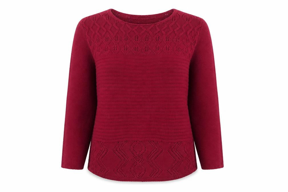 UP2U Womens Pink Round Neck Acrylic Pullover Jumper Size M