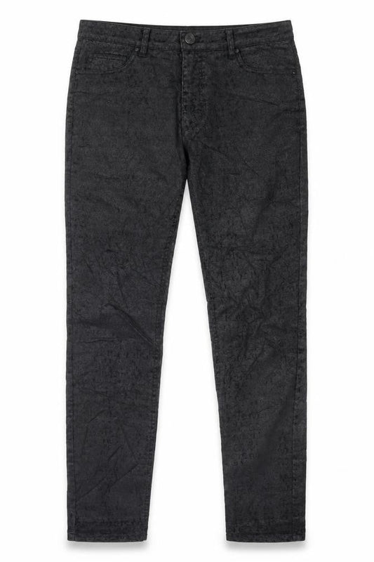 Vacknox Womens Black Paisley Cotton Straight Jeans Size 30 in L30 in Slim Button