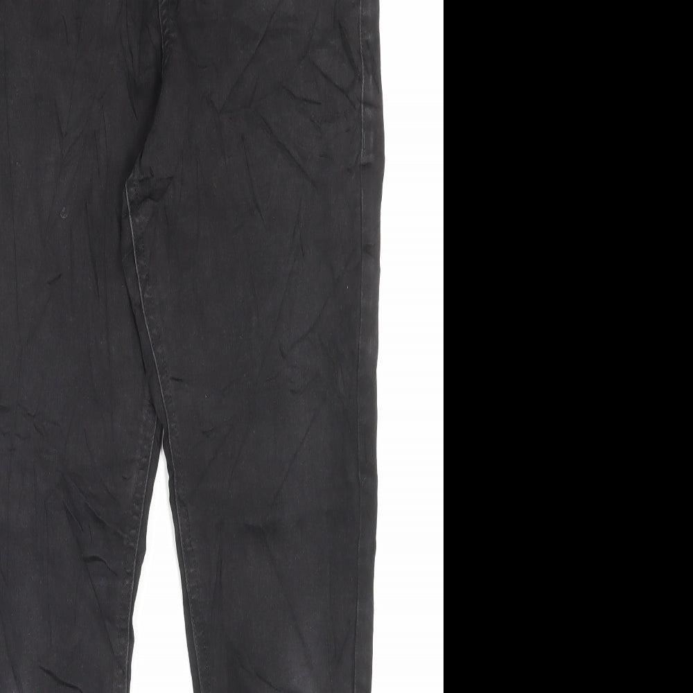 Marks and Spencer Womens Black Cotton Skinny Jeans Size 12 L30 in Regular Button