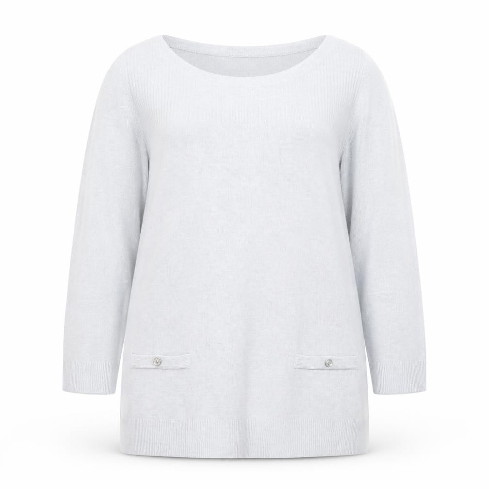 BHS Womens Grey Boat Neck Acrylic Pullover Jumper Size 16