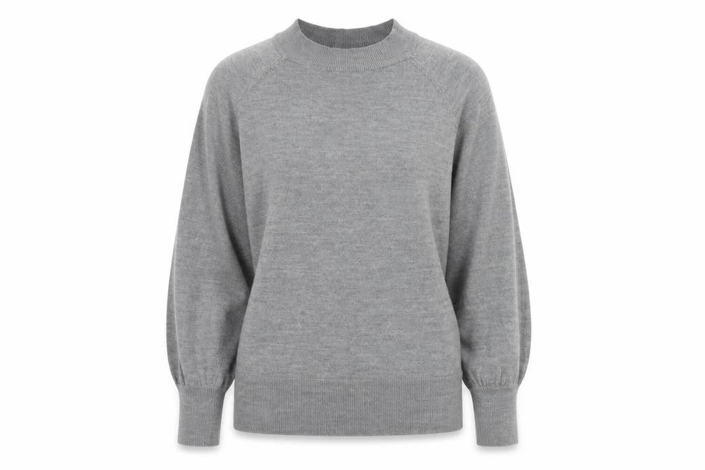 George Womens Grey Round Neck Acrylic Pullover Jumper Size 18
