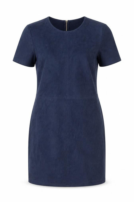 Atmosphere Womens Blue Polyester A-Line Size 10 Round Neck Zip