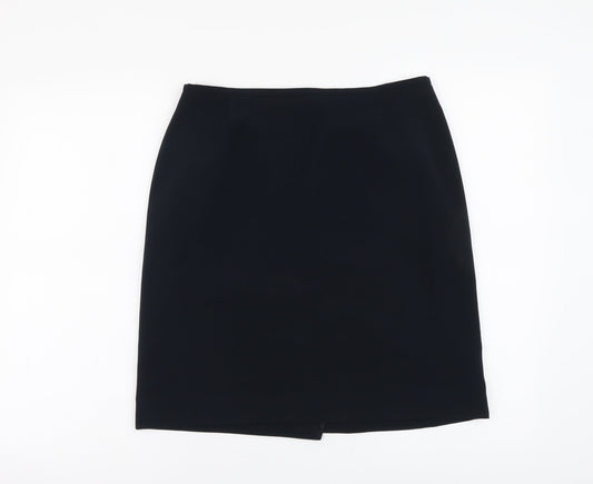 Kasper Womens Blue Polyester Mini Skirt Size 8 Zip