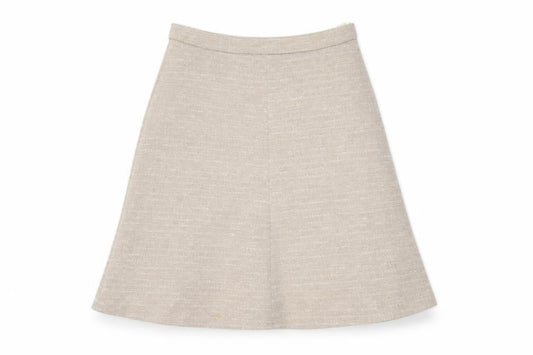 Bequem Womens Beige Acrylic A-Line Skirt Size 8 Zip