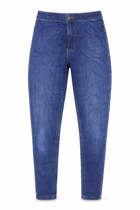 Marks & Spencer Womens Blue Cotton Skinny Jeans Size 8 L28 in Regular Zip