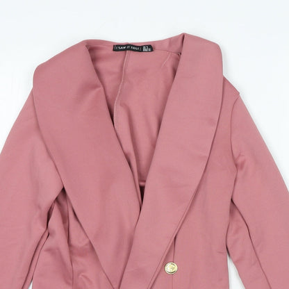I SAW IT FIRST Womens Pink Jacket Blazer Size 6