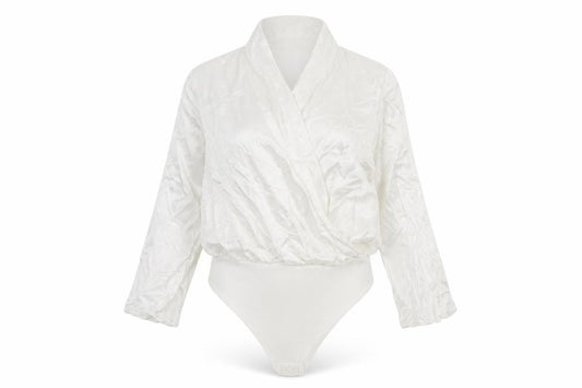 Zara Womens White Polyester Leotard One-Piece Size M Snap