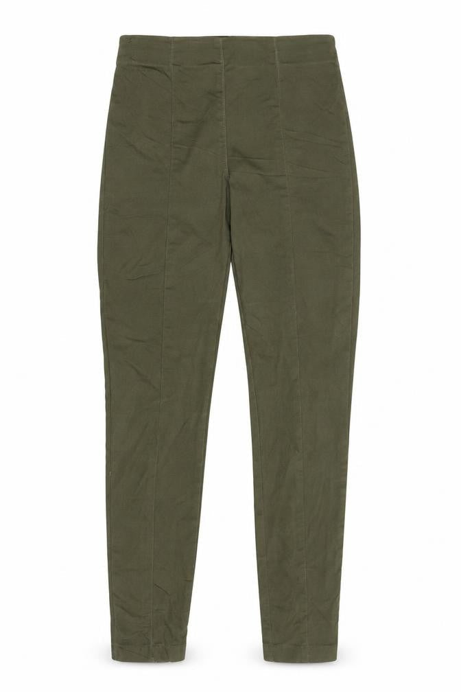 H&M Womens Green Cotton Jegging Trousers Size 6 L27.5 in Regular