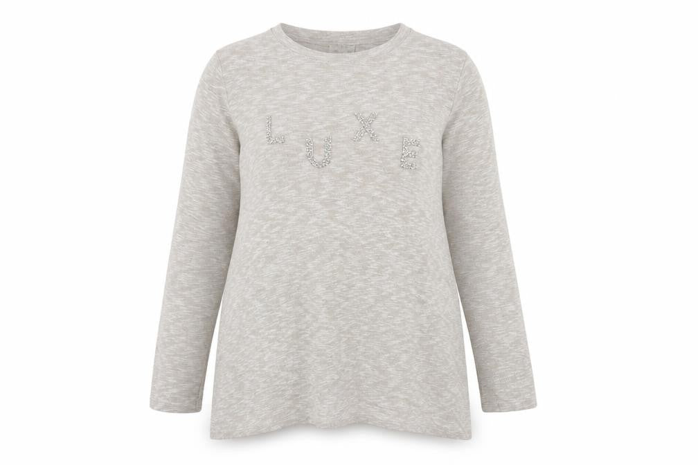 River Island Womens Beige Round Neck Viscose Pullover Jumper Size 12 - Luxe Asymmetric