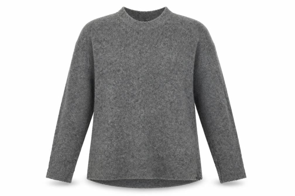 Zara Womens Grey Round Neck Acrylic Pullover Jumper Size S