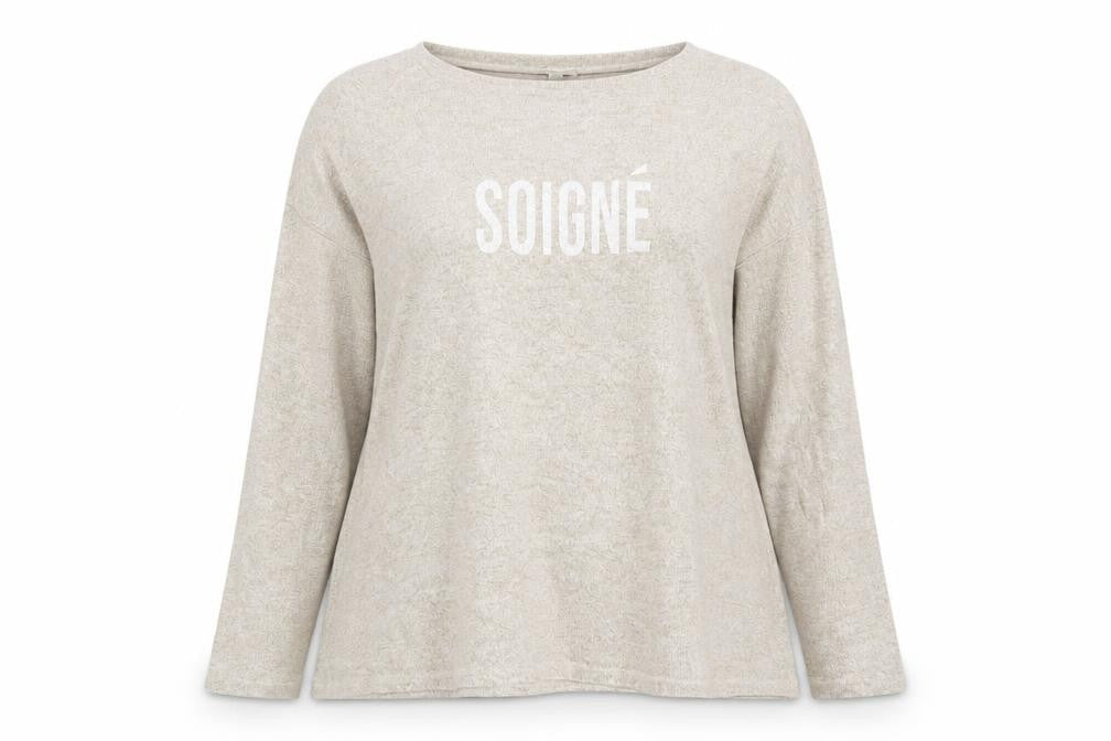 River Island Womens Beige Round Neck Polyester Pullover Jumper Size 12 - Soigne