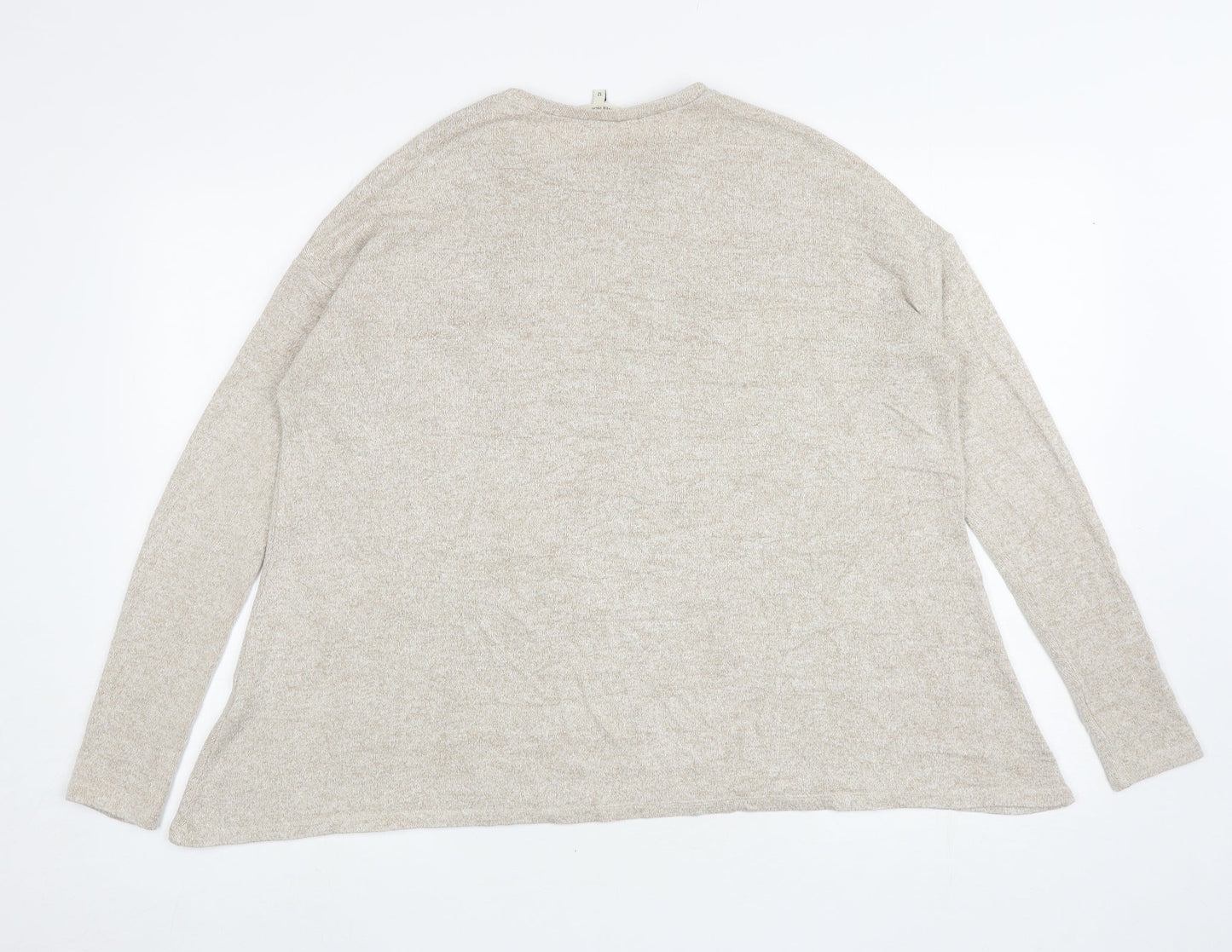 River Island Womens Beige Round Neck Polyester Pullover Jumper Size 12 - Soigne