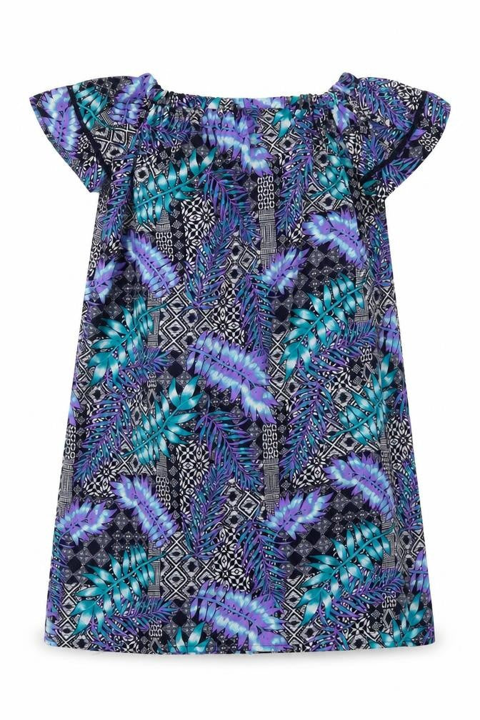 Primark Womens Multicoloured Geometric Polyester Tunic Blouse Size 8 Off the Shoulder