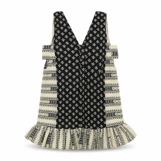 ASOS Womens Black Geometric Polyester Tank Dress Size 8 V-Neck Button