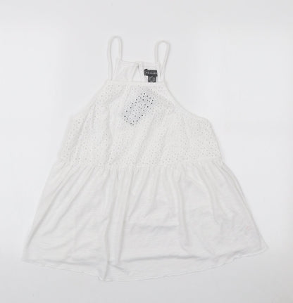 Primark Womens White Polyester Basic Blouse Size XS Square Neck